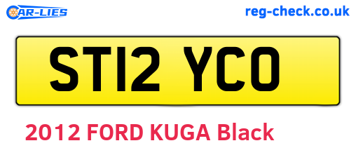 ST12YCO are the vehicle registration plates.