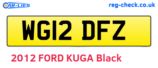 WG12DFZ are the vehicle registration plates.