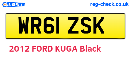 WR61ZSK are the vehicle registration plates.