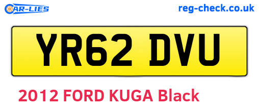 YR62DVU are the vehicle registration plates.