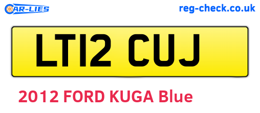 LT12CUJ are the vehicle registration plates.
