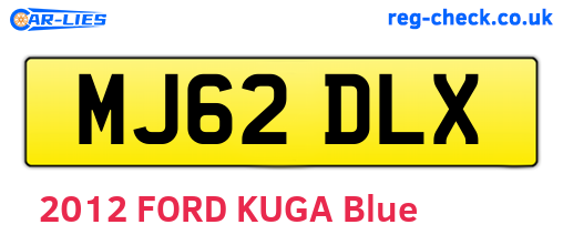 MJ62DLX are the vehicle registration plates.