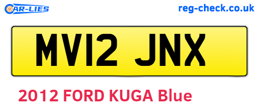 MV12JNX are the vehicle registration plates.