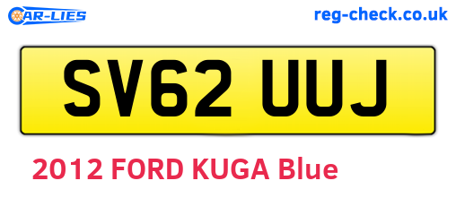 SV62UUJ are the vehicle registration plates.