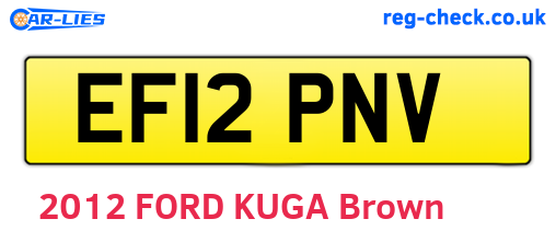 EF12PNV are the vehicle registration plates.