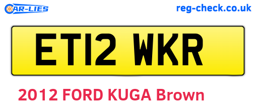 ET12WKR are the vehicle registration plates.
