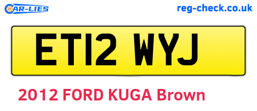 ET12WYJ are the vehicle registration plates.