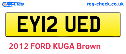 EY12UED are the vehicle registration plates.