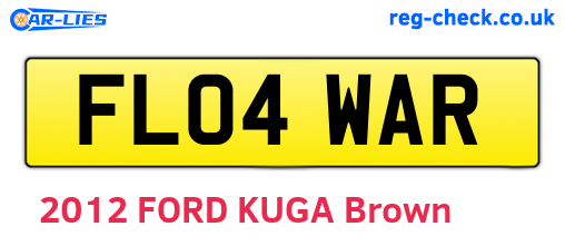 FL04WAR are the vehicle registration plates.