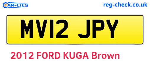 MV12JPY are the vehicle registration plates.