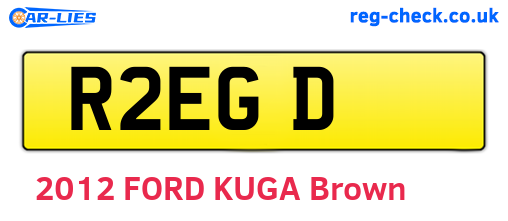 R2EGD are the vehicle registration plates.