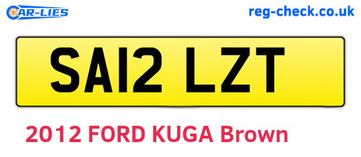 SA12LZT are the vehicle registration plates.