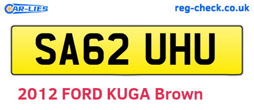 SA62UHU are the vehicle registration plates.