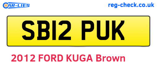 SB12PUK are the vehicle registration plates.