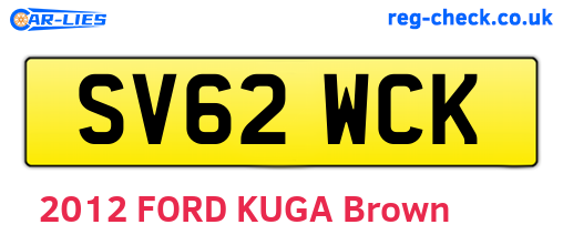 SV62WCK are the vehicle registration plates.