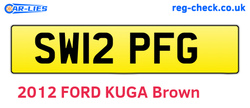 SW12PFG are the vehicle registration plates.
