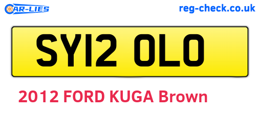 SY12OLO are the vehicle registration plates.