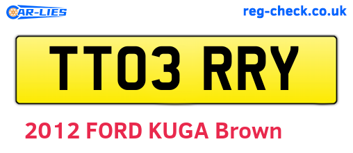 TT03RRY are the vehicle registration plates.