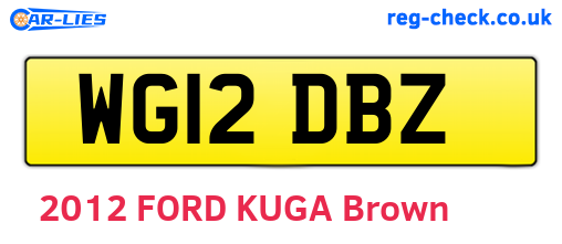 WG12DBZ are the vehicle registration plates.