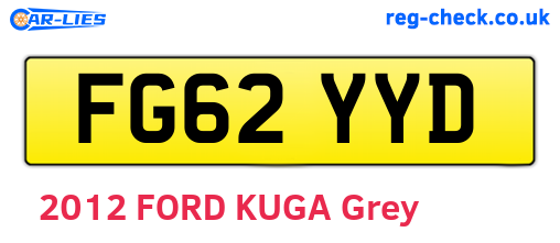 FG62YYD are the vehicle registration plates.