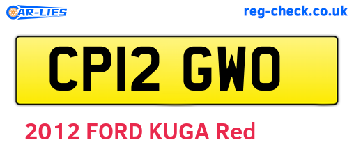 CP12GWO are the vehicle registration plates.