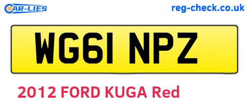 WG61NPZ are the vehicle registration plates.