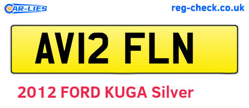 AV12FLN are the vehicle registration plates.