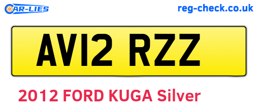 AV12RZZ are the vehicle registration plates.