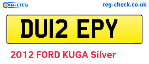 DU12EPY are the vehicle registration plates.