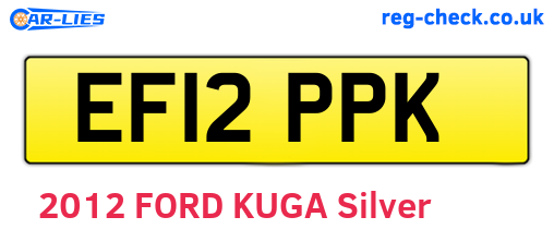 EF12PPK are the vehicle registration plates.