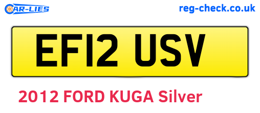 EF12USV are the vehicle registration plates.
