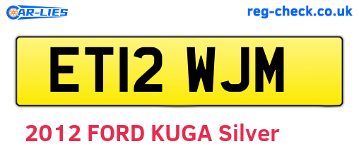 ET12WJM are the vehicle registration plates.