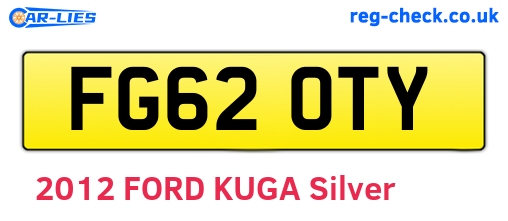 FG62OTY are the vehicle registration plates.
