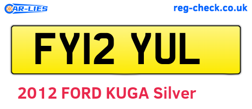 FY12YUL are the vehicle registration plates.