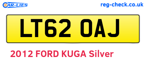 LT62OAJ are the vehicle registration plates.