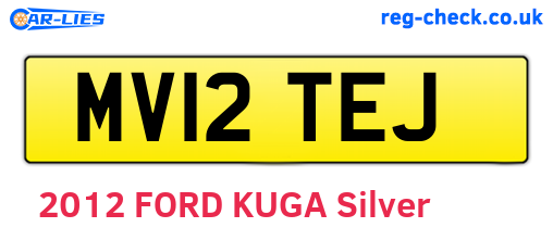 MV12TEJ are the vehicle registration plates.