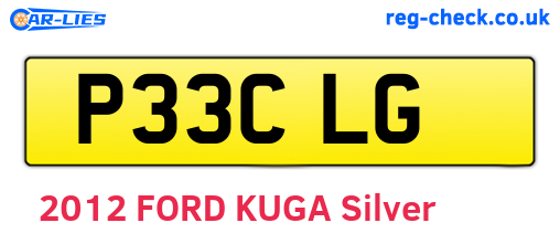 P33CLG are the vehicle registration plates.