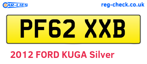 PF62XXB are the vehicle registration plates.