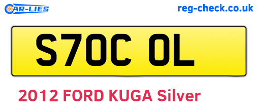 S70COL are the vehicle registration plates.