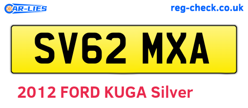 SV62MXA are the vehicle registration plates.