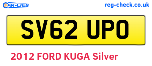 SV62UPO are the vehicle registration plates.