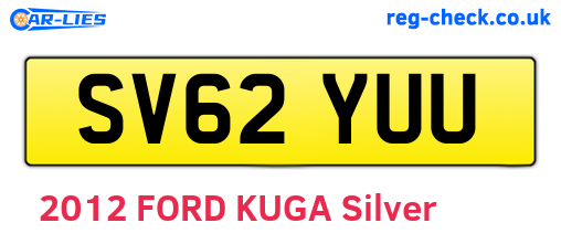 SV62YUU are the vehicle registration plates.