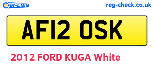 AF12OSK are the vehicle registration plates.