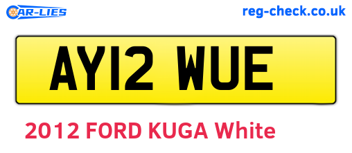 AY12WUE are the vehicle registration plates.