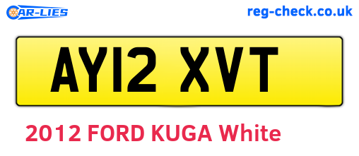 AY12XVT are the vehicle registration plates.