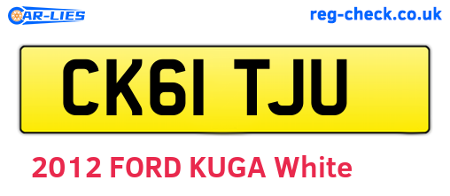 CK61TJU are the vehicle registration plates.