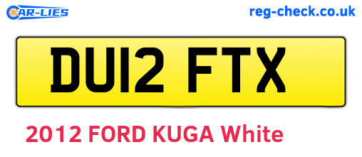 DU12FTX are the vehicle registration plates.