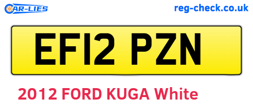 EF12PZN are the vehicle registration plates.