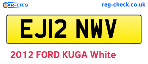 EJ12NWV are the vehicle registration plates.