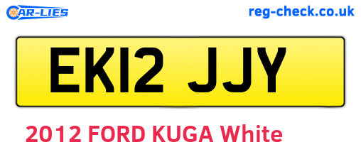 EK12JJY are the vehicle registration plates.
